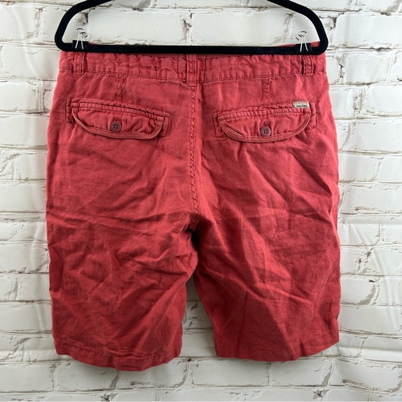 The point zero experience linen men’s shorts with drawstring waist - Picture 2 of 5